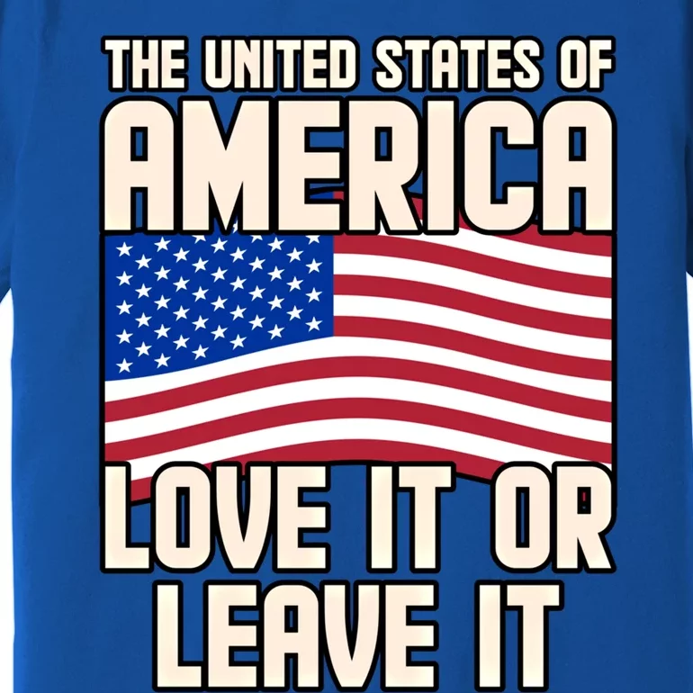 Usa America Love It Or Leave It Memorial Day Veteran Graphic Cool Gift Premium T-Shirt