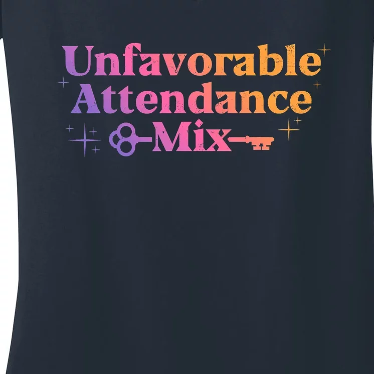 Unfavorable Attendance Mix Women's V-Neck T-Shirt