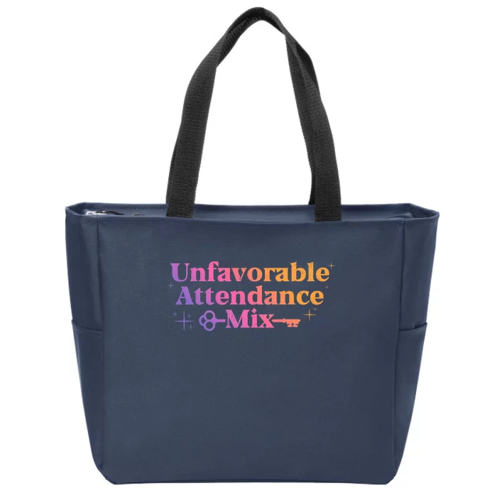 Unfavorable Attendance Mix Zip Tote Bag