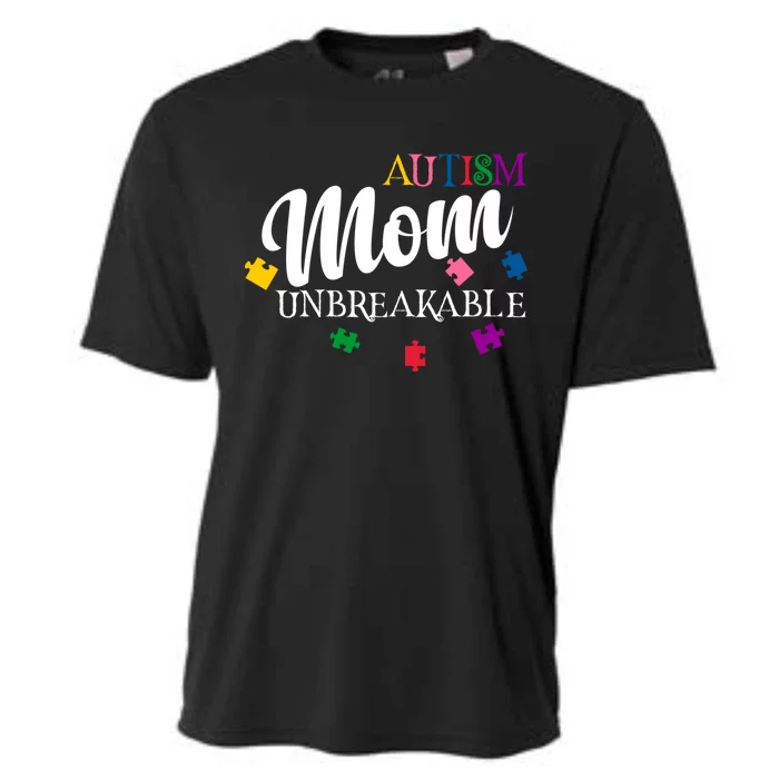 Unbreakable Autism Mom Gift Cooling Performance Crew T-Shirt