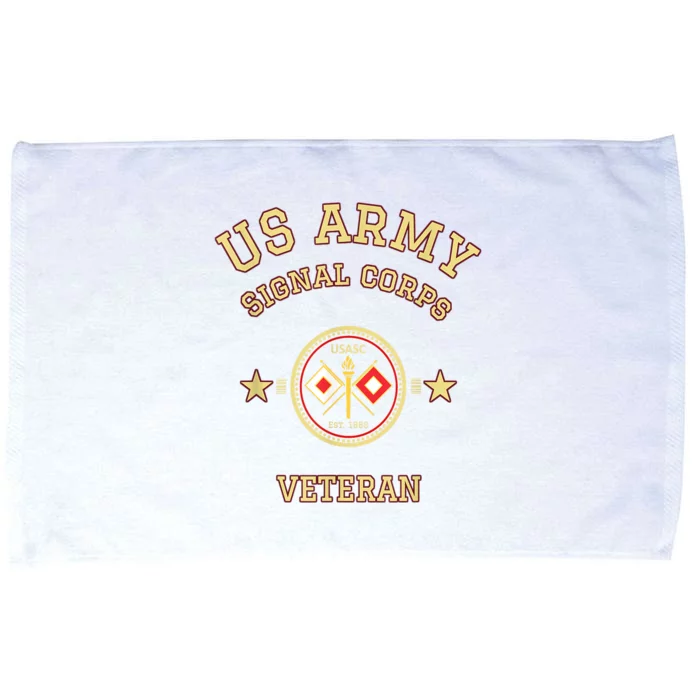 U.S Army Military Veteran Signal Officer Army Engineer Gift Microfiber Hand Towel