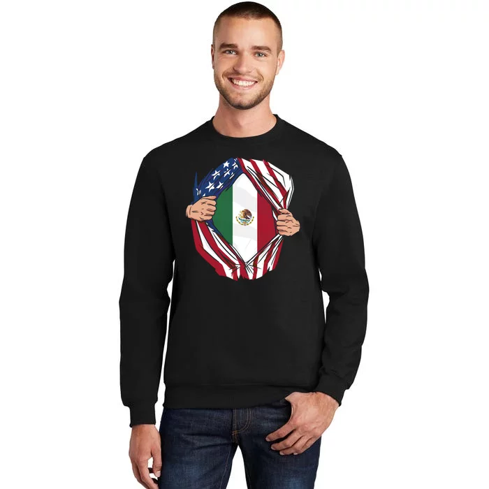 USA And Mexico Flag Sweatshirt