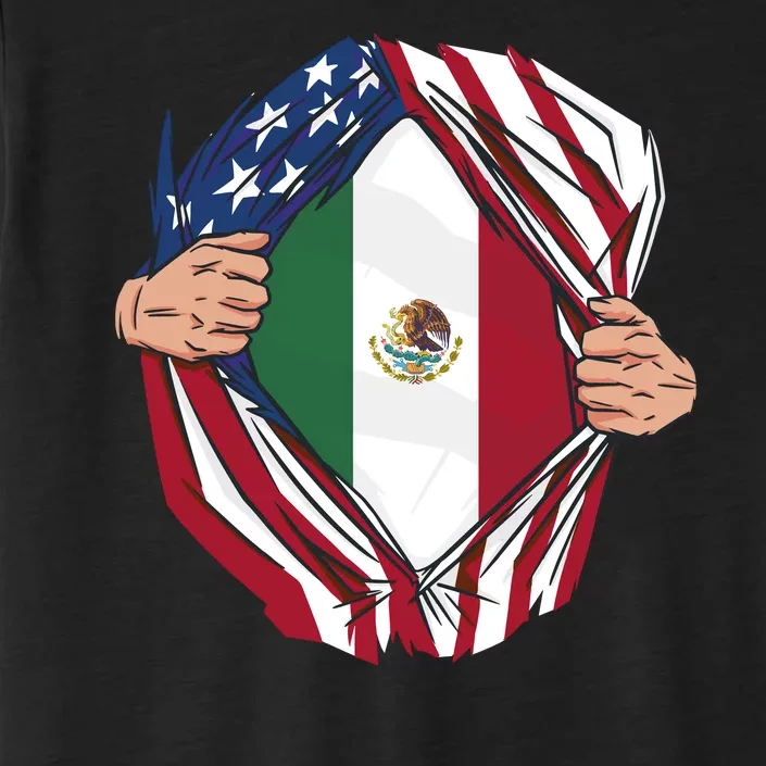 USA And Mexico Flag ChromaSoft Performance T-Shirt