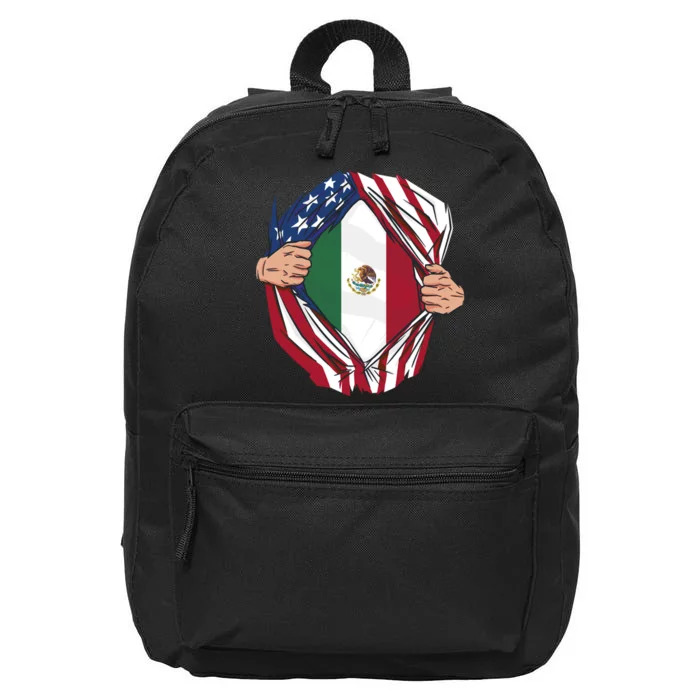 USA And Mexico Flag 16 in Basic Backpack