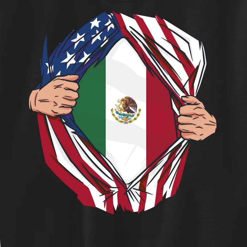 USA And Mexico Flag Kids Sweatshirt