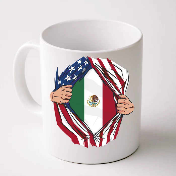 USA And Mexico Flag Front & Back Coffee Mug