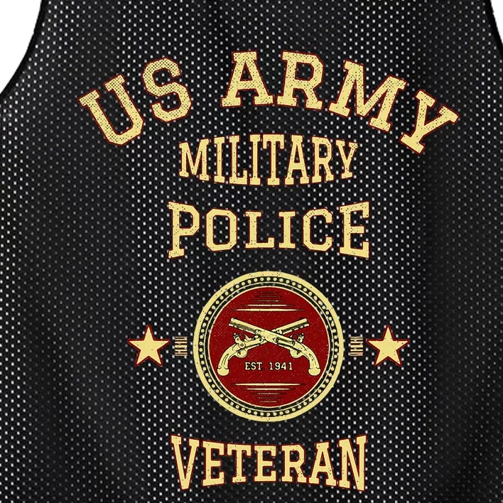 U.S A.R.M.Y Military Police Veteran Police Officer Retirement Mesh Reversible Basketball Jersey Tank