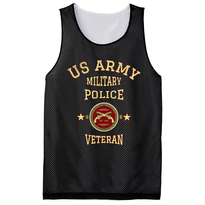 U.S A.R.M.Y Military Police Veteran Police Officer Retirement Mesh Reversible Basketball Jersey Tank