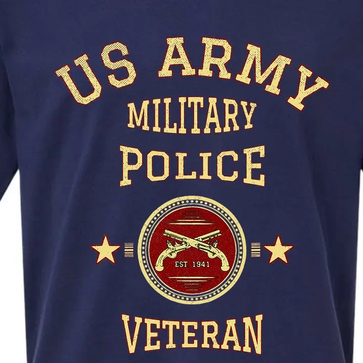 U.S A.R.M.Y Military Police Veteran Police Officer Retirement Sueded Cloud Jersey T-Shirt