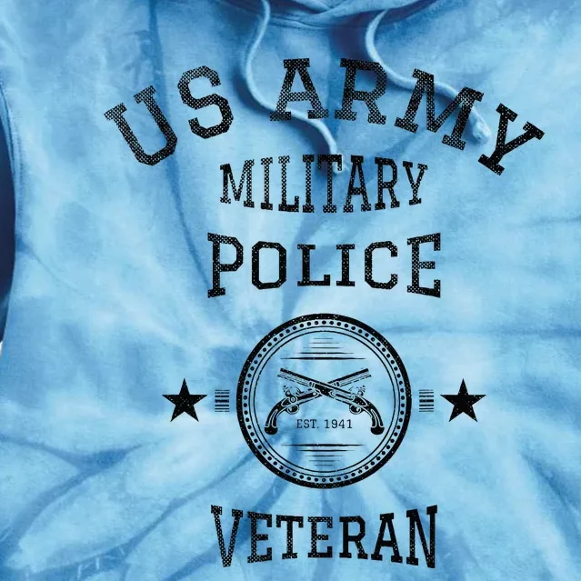 U.S A.R.M.Y Military Police Veteran Retired Police Officer Tie Dye Hoodie