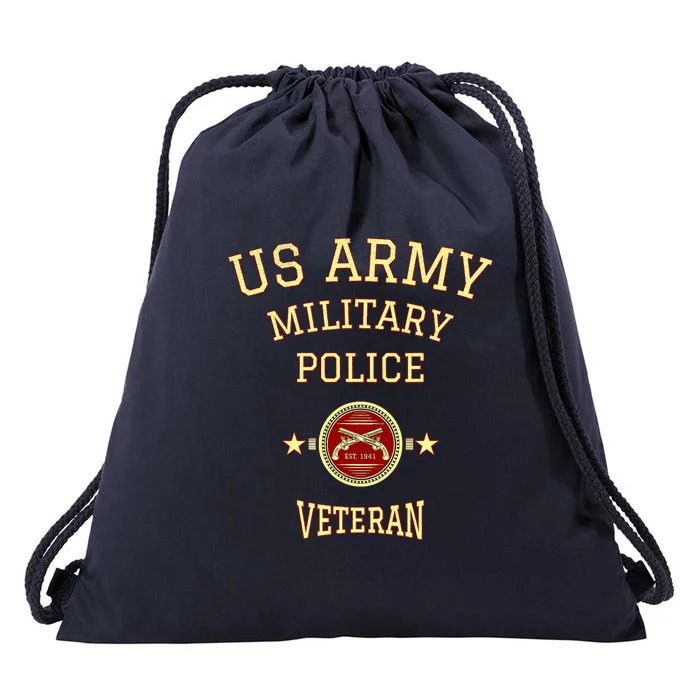 US Army Military Police Veteran Retired Police Officer Drawstring Bag