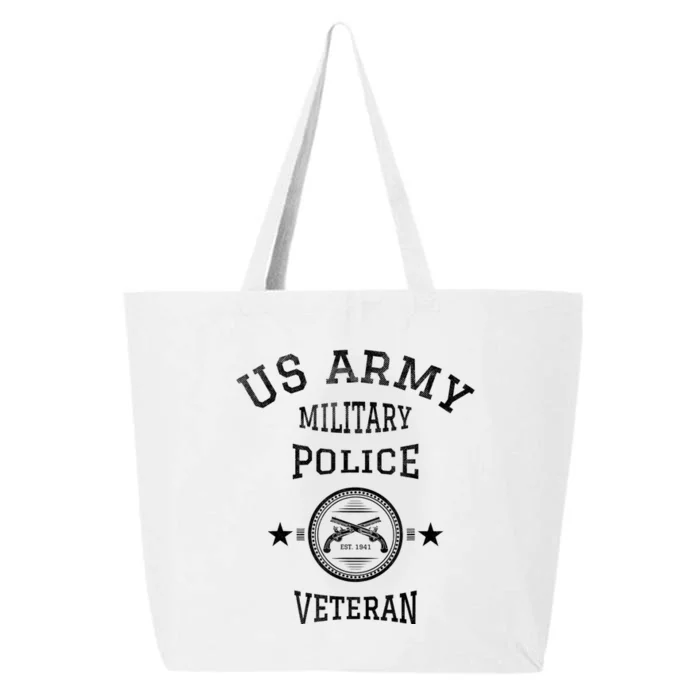 US Army Military Police Veteran Retired Police Officer 25L Jumbo Tote