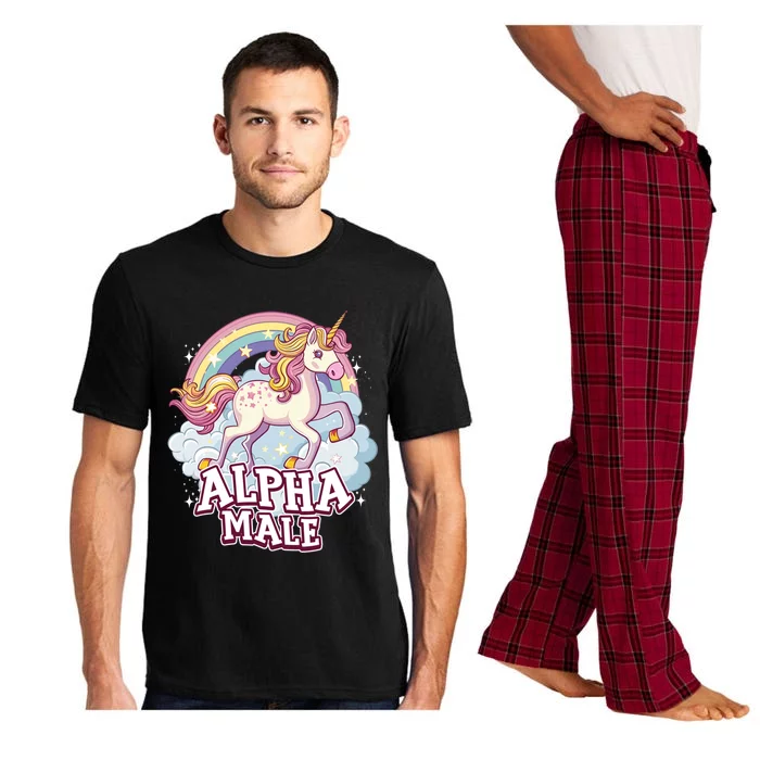 Unicorn Alpha Male Funny Sarcastic Ironic Gift Pajama Set