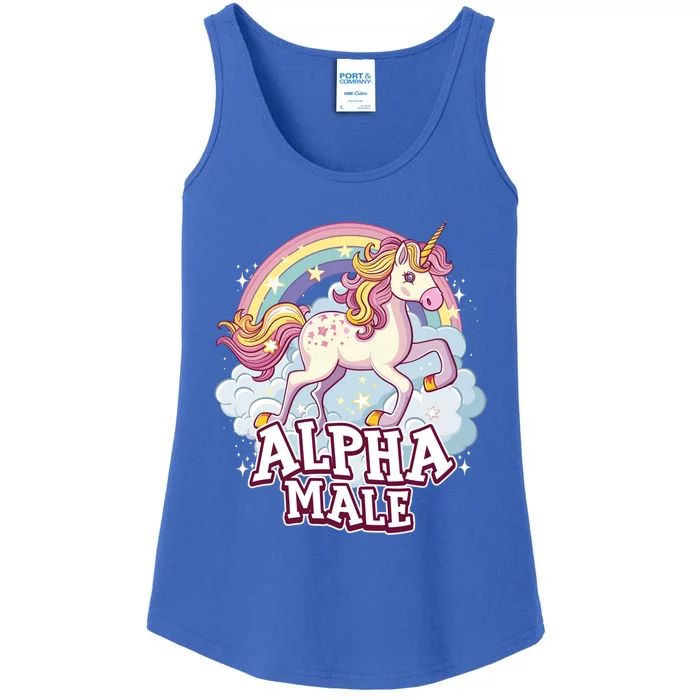 Unicorn Alpha Male Funny Sarcastic Ironic Gift Ladies Essential Tank