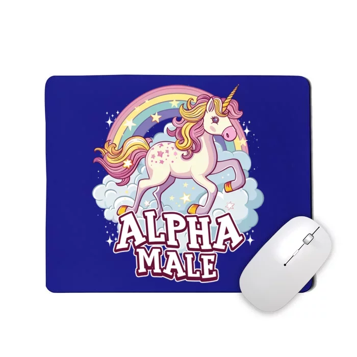 Unicorn Alpha Male Funny Sarcastic Ironic Gift Mousepad