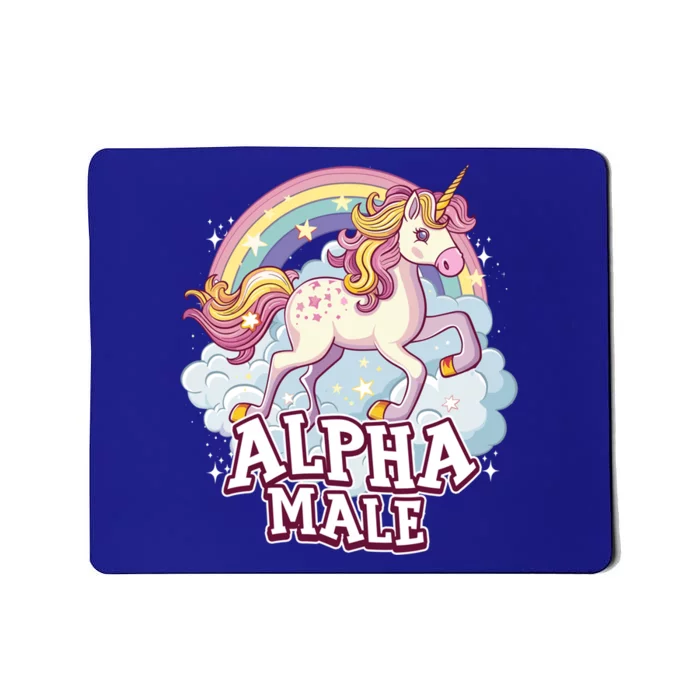 Unicorn Alpha Male Funny Sarcastic Ironic Gift Mousepad