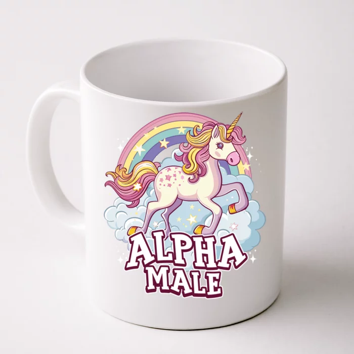 Unicorn Alpha Male Funny Sarcastic Ironic Gift Front & Back Coffee Mug