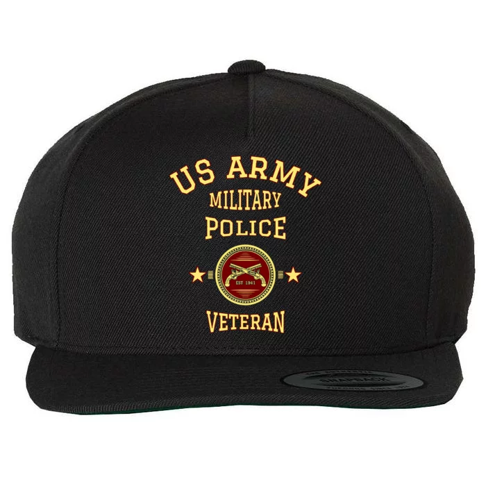 US Army Military Police Veteran Police Wool Snapback Cap