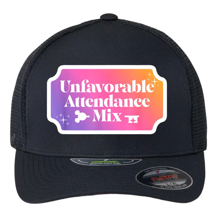 Unfavorable Attendance Mix Flexfit Unipanel Trucker Cap