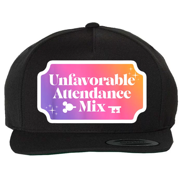 Unfavorable Attendance Mix Wool Snapback Cap