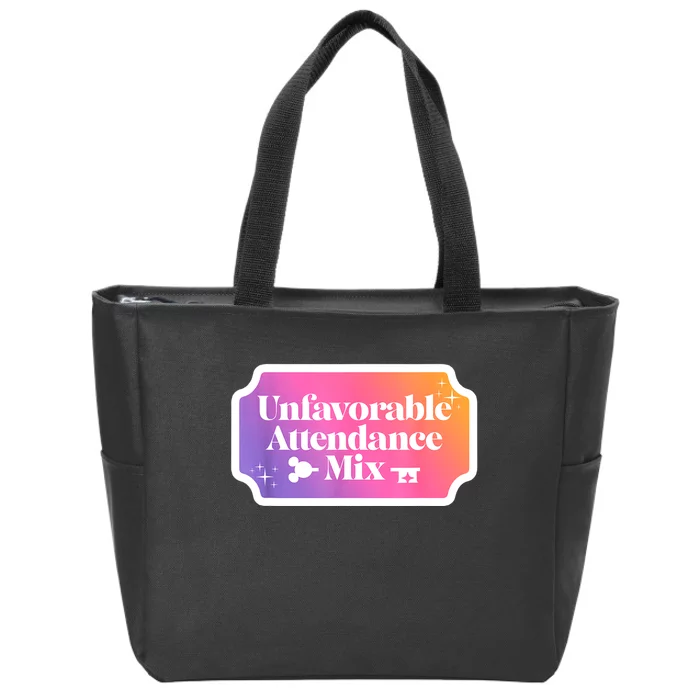 Unfavorable Attendance Mix Zip Tote Bag