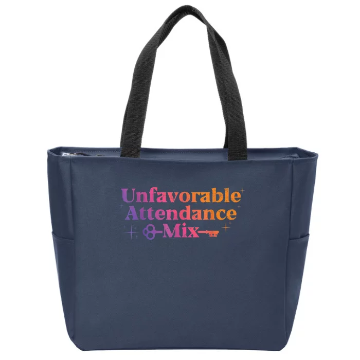 Unfavorable Attendance Mix Zip Tote Bag