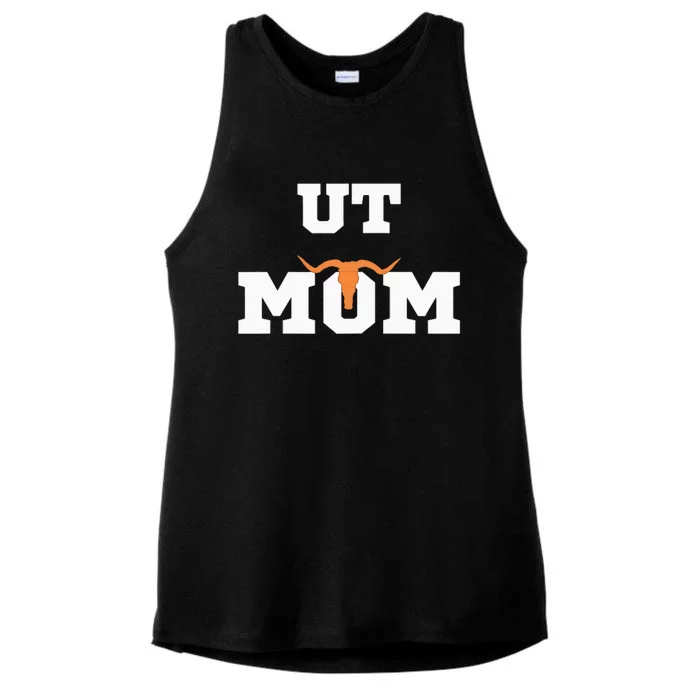 Ut Austin Mom Ladies Tri-Blend Wicking Tank