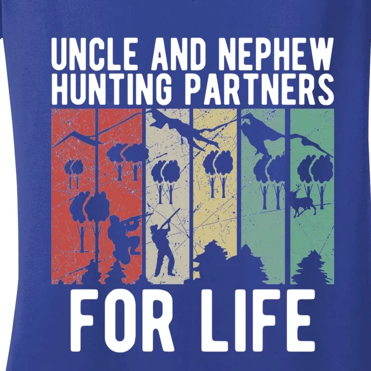 Uncle And Nephew Hunting Partners Hunting Buddies Meaningful Gift Women's V-Neck T-Shirt