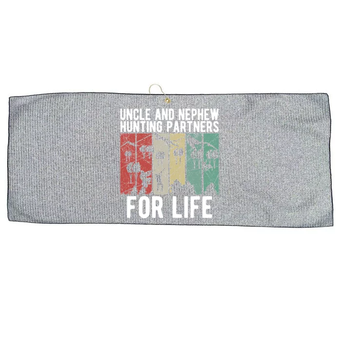 Uncle And Nephew Hunting Partners Hunting Buddies Meaningful Gift Large Microfiber Waffle Golf Towel