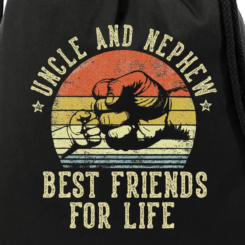 Uncle And Nephew Best Friends For Life Drawstring Bag