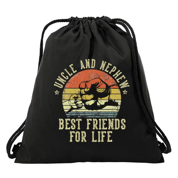 Uncle And Nephew Best Friends For Life Drawstring Bag