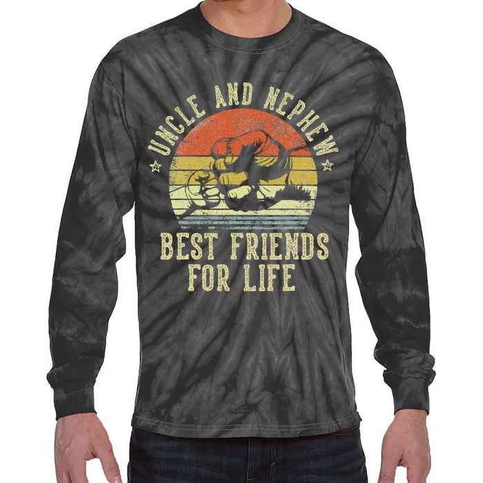 Uncle And Nephew Best Friends For Life Tie-Dye Long Sleeve Shirt