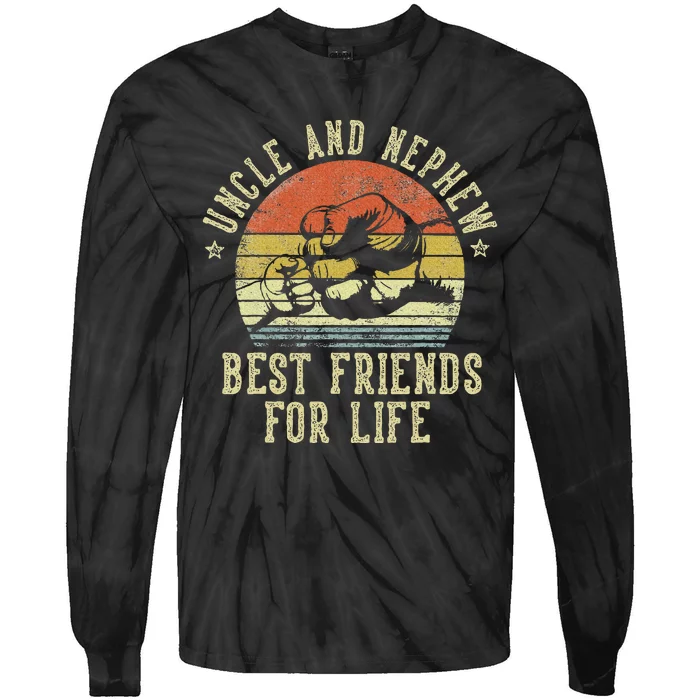 Uncle And Nephew Best Friends For Life Tie-Dye Long Sleeve Shirt