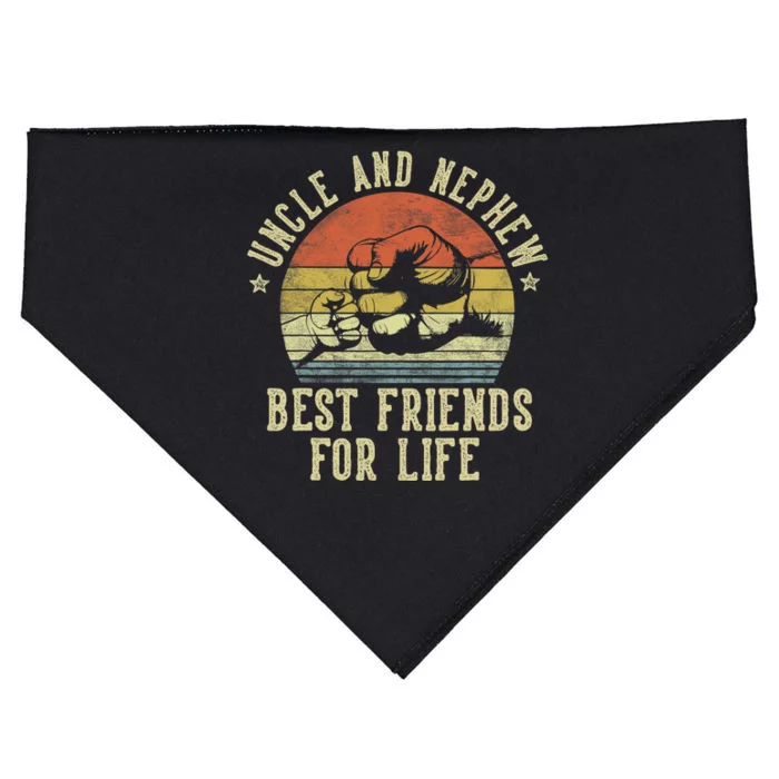 Uncle And Nephew Best Friends For Life Funny Uncle USA-Made Doggie Bandana