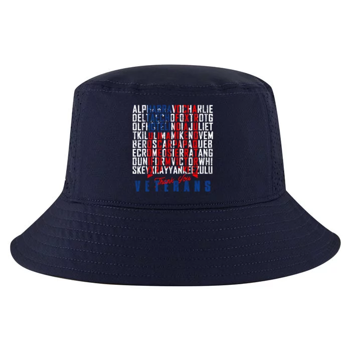 Us Army Nato Alphabet Flag Alpha Bravo Veterans Memorial Day Gift Cool Comfort Performance Bucket Hat