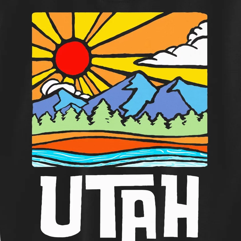 Utah Artistic Nature & Mountains Kids Sweatshirt