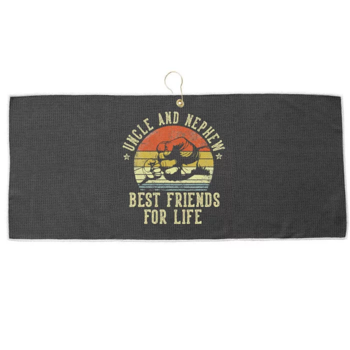 Uncle And Nephew Best Friends For Life Large Microfiber Waffle Golf Towel