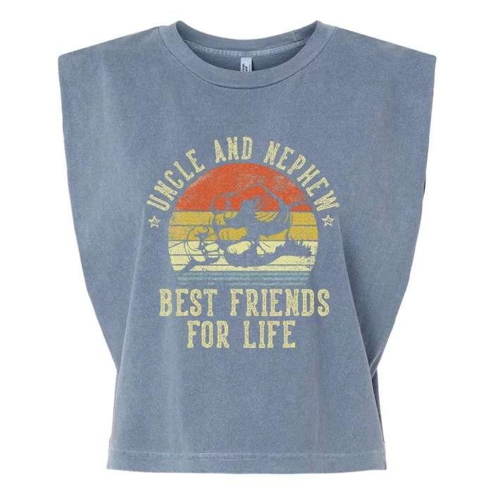 Uncle And Nephew Best Friends For Life Garment-Dyed Women's Muscle Tee