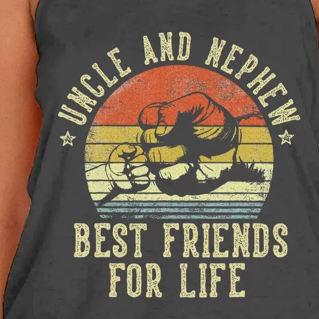 Uncle And Nephew Best Friends For Life Women's Knotted Racerback Tank