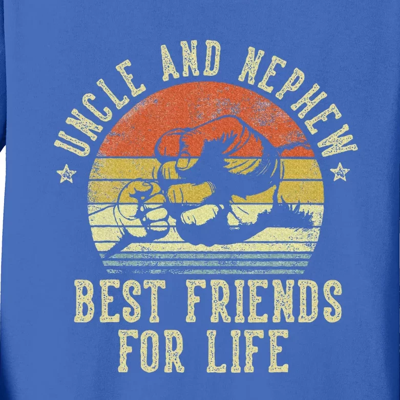 Uncle And Nephew Best Friends For Life Kids Long Sleeve Shirt