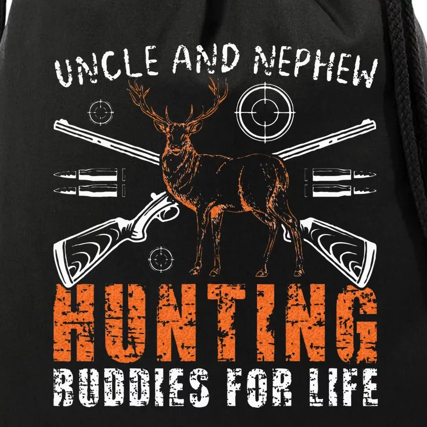 Uncle And Nephew Hunting Buddies Uncle And Nephew Drawstring Bag