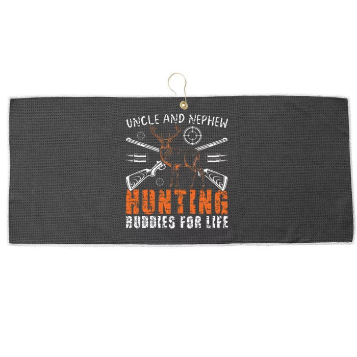 Uncle And Nephew Hunting Buddies Uncle And Nephew Large Microfiber Waffle Golf Towel