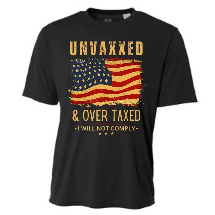 Unvaxxed And Overtaxed Cooling Performance Crew T-Shirt