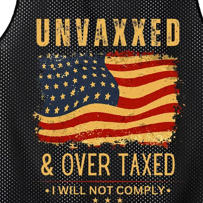 Unvaxxed And Overtaxed Mesh Reversible Basketball Jersey Tank