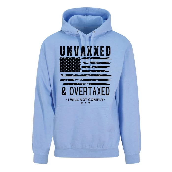 Unvaxxed And Overtaxed Unisex Surf Hoodie