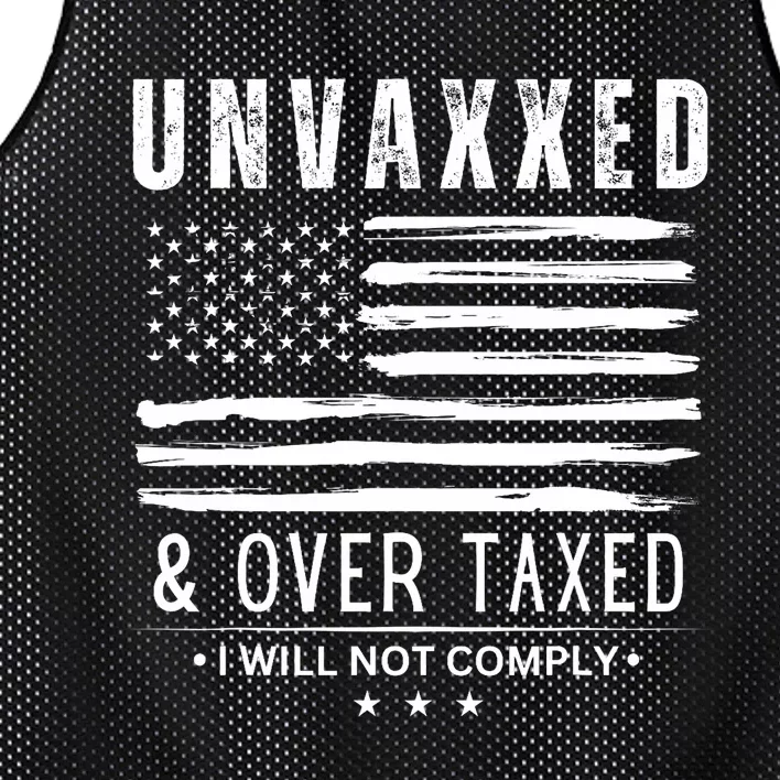 Unvaxxed And Overtaxed Mesh Reversible Basketball Jersey Tank