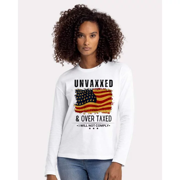 Unvaxxed And Overtaxed Womens Cotton Relaxed Long Sleeve T-Shirt