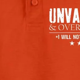 Unvaxxed And Overtaxed I Will Not Comply Dry Zone Grid Performance Polo