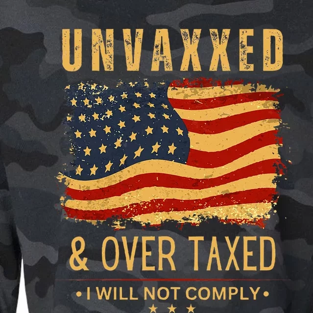 Unvaxxed and Overtaxed Cropped Pullover Crew