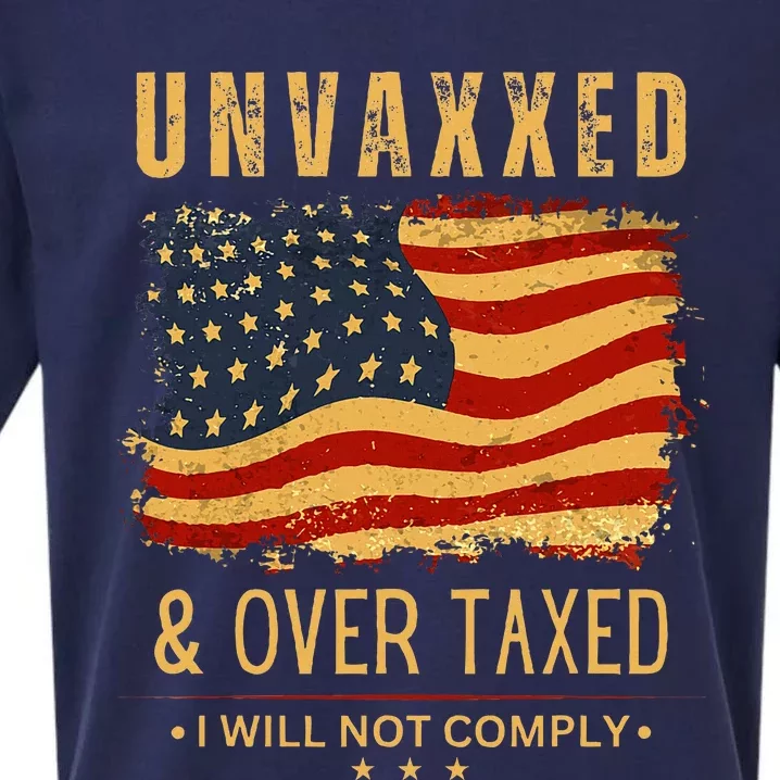 Unvaxxed and Overtaxed Sueded Cloud Jersey T-Shirt